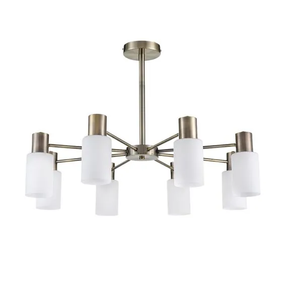 LUMION 8100/8C COMFI LN25 74 бронза/белый металл/стекло Люстра потолочная Е14 8*40W 220V MAVE