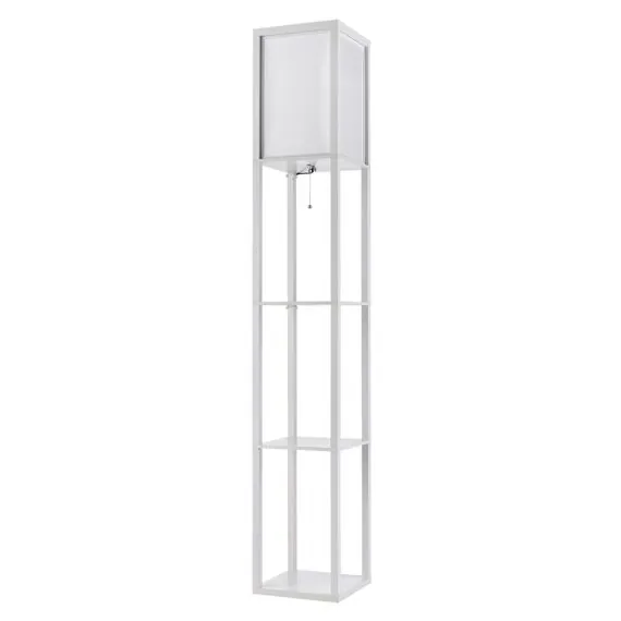 LUMION 8089/1F COMFI LN25 361 белый, дерево/текстиль Торшер Е27 1*60W 220V PRACTIC