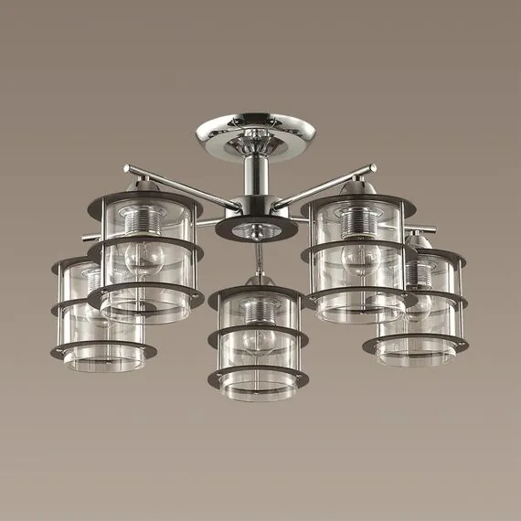 LUMION 3504/5C COUNTY LN18 000 хром Люстра потолочная E27 5*60W 220V ROTONDUM, изображение 4