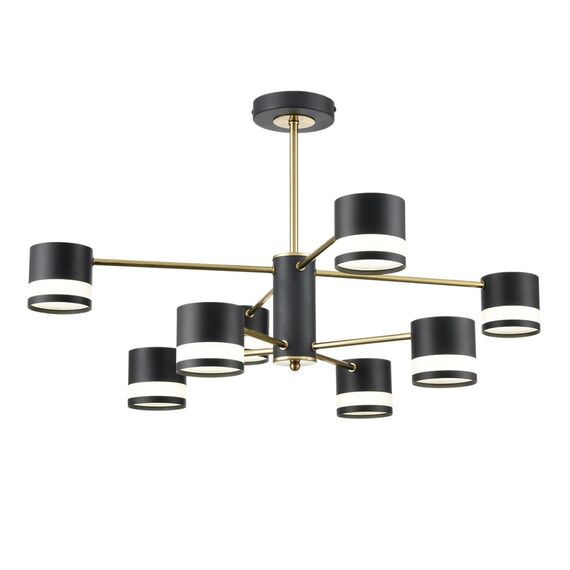 LUMION 8240/8C COMFI LN25 197 черный/латунь, металл/акрил Люстра потолочная LED GX53 8*7W 220V LANIKA, изображение 7