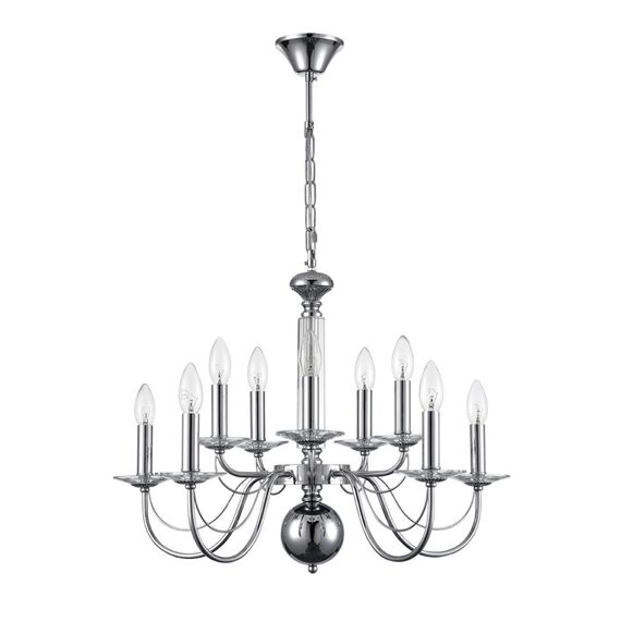LUMION 8034/10 CLASSI LN25 18 хром, металл/стекло Люстра подвесная Е14 10*40W 220V INCANTO