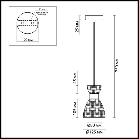 LUMION 3704/1 COMFI LN19 78 античная бронза Подвес E14 40W 220V JACKIE, изображение 2