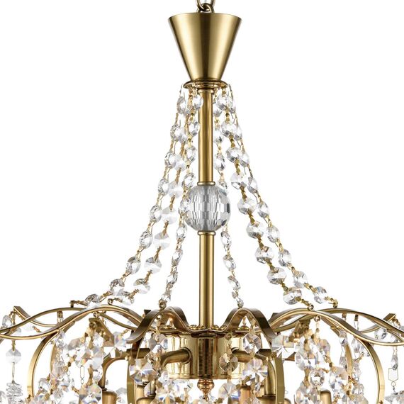 LUMION 8243/6 CLASSI LN25 22 латунь, металл Люстра подвесная E14 6*40W 220V KRISTINA, изображение 3