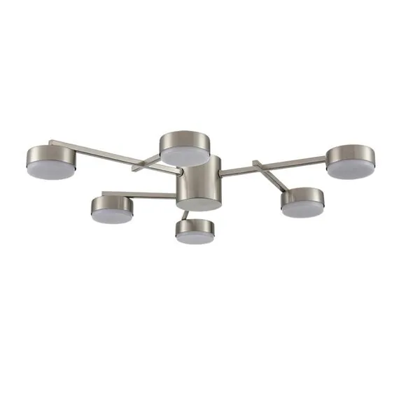 LUMION 8115/6C COMFI LN25 206 никель, металл Люстра потолочная LED GX53 6*7W 220V DABRA