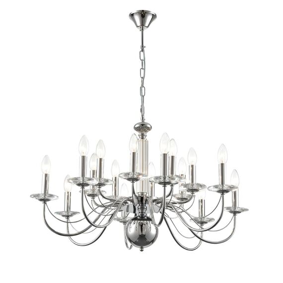LUMION 8034/16 CLASSI LN25 18 хром, металл/стекло Люстра подвесная Е14 16*40W 220V INCANTO, изображение 6