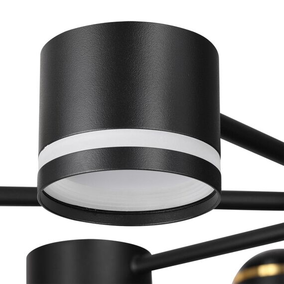 LUMION 8234/8C COMFI LN25 000 черный, металл/акрил Люстра потолочная LED GX53 8*10W + LED-проектор 4*5W 2700К 220V VIRSAVA, изображение 10