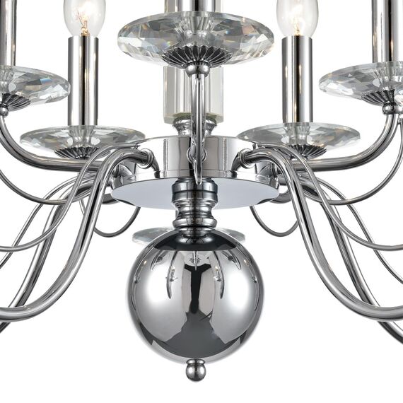 LUMION 8034/10 CLASSI LN25 18 хром, металл/стекло Люстра подвесная Е14 10*40W 220V INCANTO, изображение 3