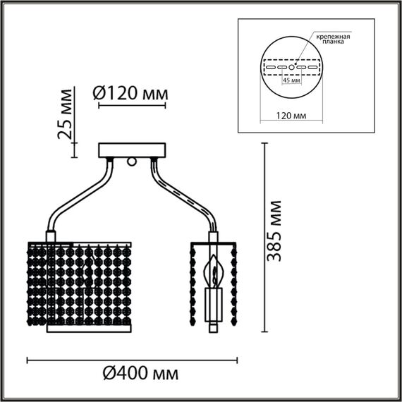 LUMION 8244/5C CLASSI LN25 150 хром, металл/хрусталь Люстра потолочная E14 5*40W 220V LAYLA, изображение 2