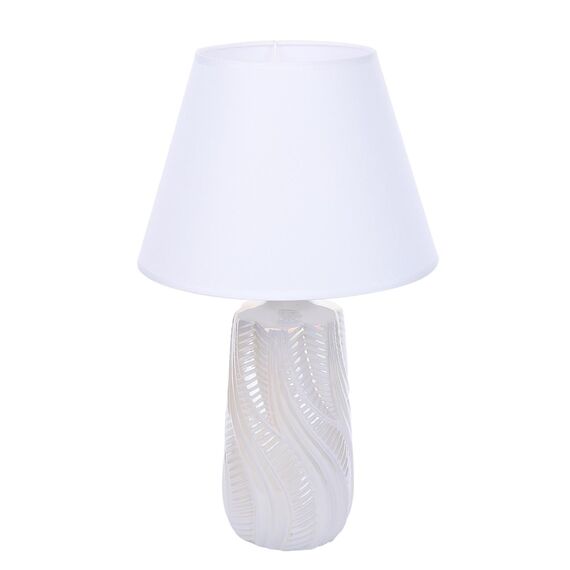 LUMION 8211/1T CLASSI LN25 000 белый жемчужный/белый, керамика/текстиль Настольная лампа Е27 1*60W 220V SINNA