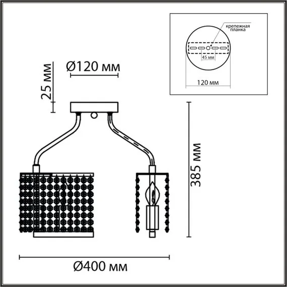 LUMION 8244/5C CLASSI LN25 150 хром, металл/хрусталь Люстра потолочная E14 5*40W 220V LAYLA, изображение 2