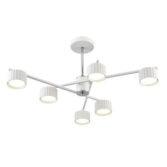 LUMION 8241/6C COMFI LN25 202 белый/хром, металл Люстра потолочная LED GX53 6*7W 220V KARINA, изображение 6