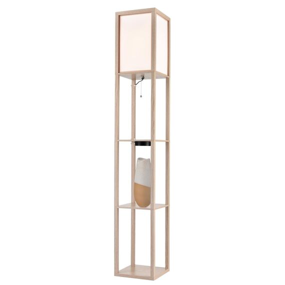LUMION 8091/1F COMFI LN25 361 дерево/белый, дерево/текстиль Торшер Е27 1*60W 220V PRACTIC, изображение 4