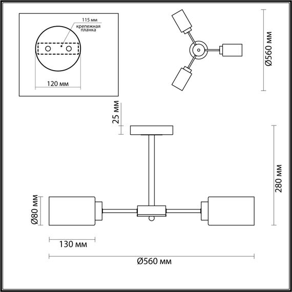 LUMION 5639/3C COMFI LN23 000 белый, золотой Люстра потолочная E14 3*40W 220V DALLIN, изображение 2