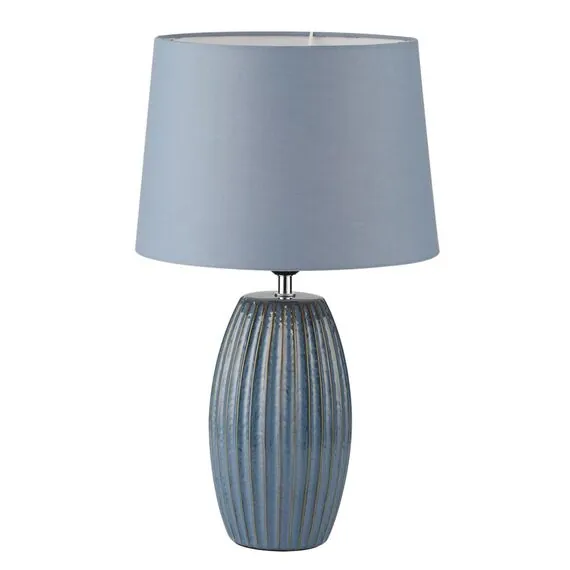 LUMION 8122/1T COMFI LN25 000 синий, керамика/текстиль Настольная лампа E27 1*60W 220V LAPUNA
