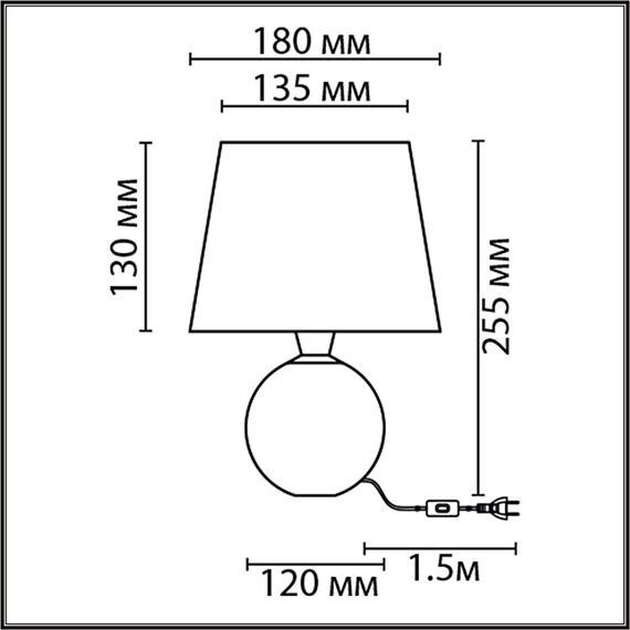 LUMION 8215/1T CLASSI LN25 000 бежевый, керамика/текстиль Настольная лампа Е27 1*60W 220V TAREKA, изображение 2