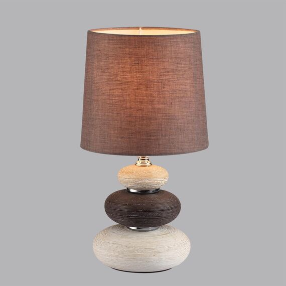 LUMION 8126/1T COMFI LN25 000 коричневый/бежевый/белый, керамика/текстиль Настольная лампа Е14 1*40W 220V LATZA, изображение 4