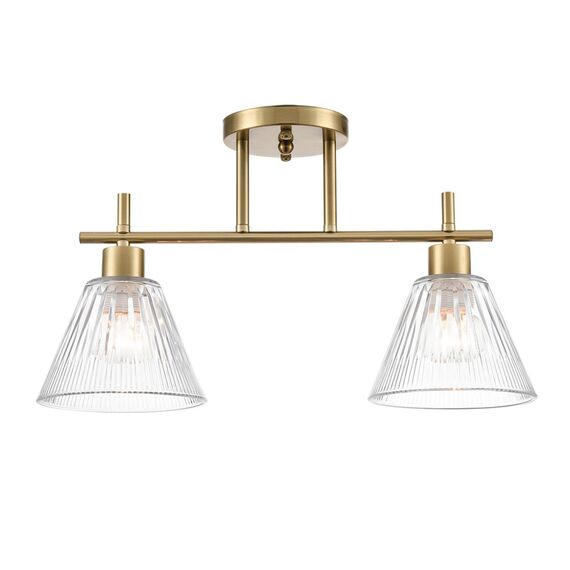 LUMION 8188/2C COMFI LN25 190 латунь/прозрачный, металл/стекло Потолочный светильник E14 2*40W 220V VIVIAN, изображение 5