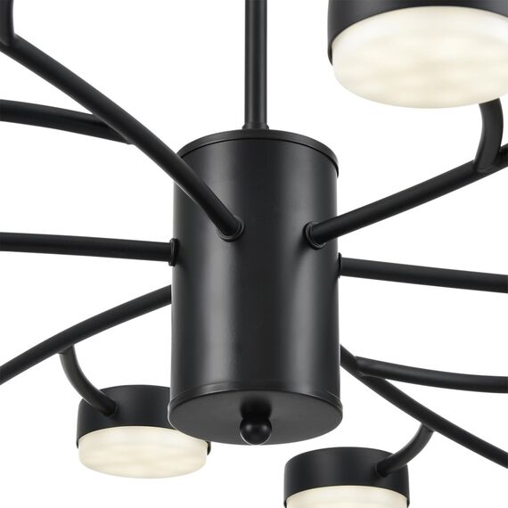 LUMION 8117/18 COMFI LN25 195 черный, металл Люстра LED GX53 18*7W 220V TORINA, изображение 3