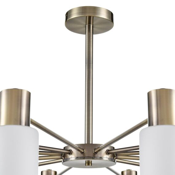LUMION 8100/12C COMFI LN25 73 бронза/белый металл/стекло Люстра потолочная Е14 12*40W 220V MAVE, изображение 4