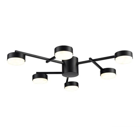 LUMION 8186/6C COMFI LN25 205 черный, металл Люстра потолочная LED GX53 6*7W 220V DABRA, изображение 4