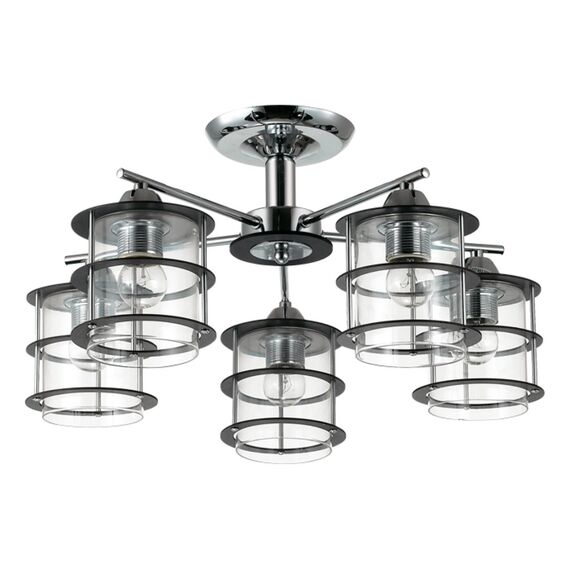 LUMION 3504/5C COUNTY LN18 000 хром Люстра потолочная E27 5*60W 220V ROTONDUM