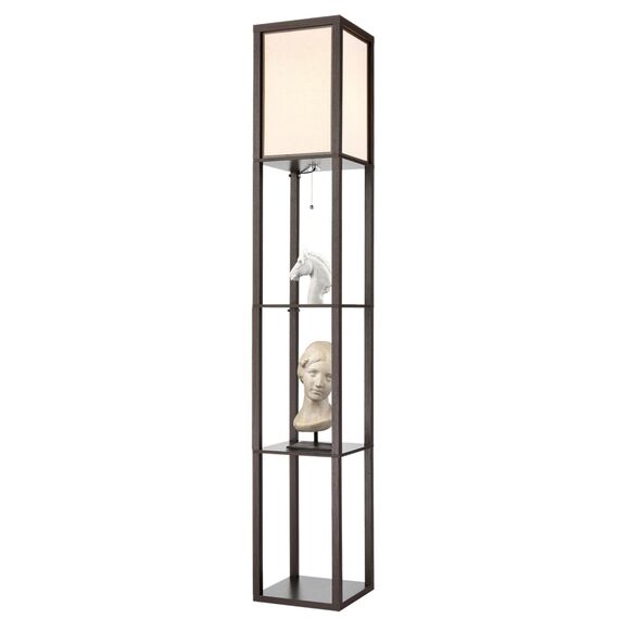 LUMION 8090/1F COMFI LN25 361 кофейный/белый, дерево/текстиль Торшер Е27 1*60W 220V PRACTIC, изображение 4