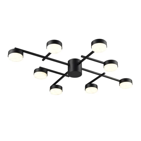 LUMION 8186/8C COMFI LN25 205 черный, металл Люстра потолочная LED GX53 8*7W 220V DABRA, изображение 5