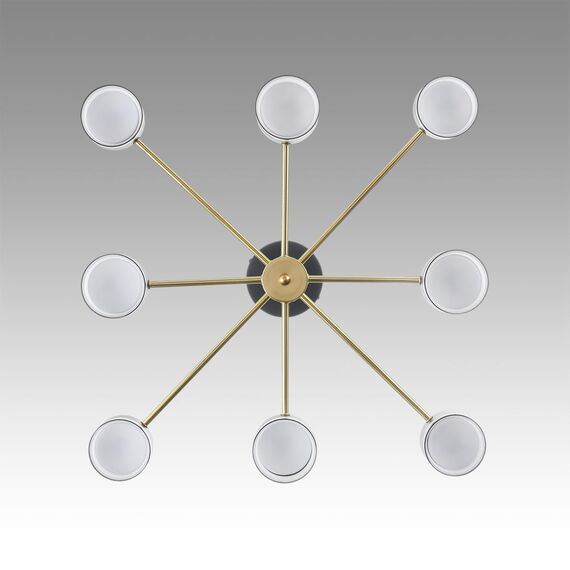 LUMION 8240/8C COMFI LN25 197 черный/латунь, металл/акрил Люстра потолочная LED GX53 8*7W 220V LANIKA, изображение 5