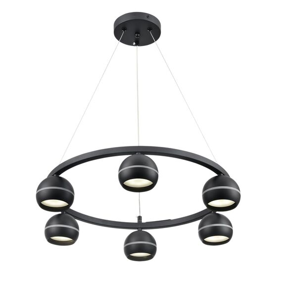 LUMION 8242/6 COMFI LN25 203 черный металл Светильник подвесной LED GX53 6*7W 220V LUAZANA, изображение 5