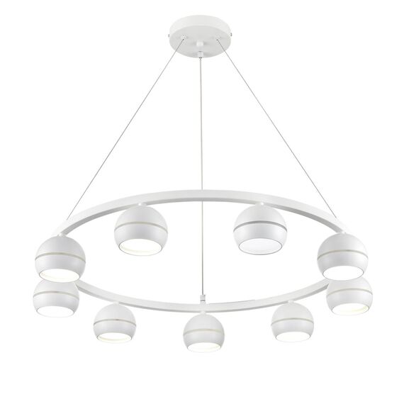 LUMION 8254/9 COMFI LN25 204 белый металл Светильник подвесной LED GX53 8*7W 220V LUAZANA, изображение 4