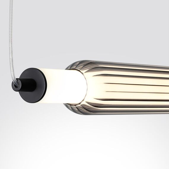 LUMION 6556/15L LEDIO LN25 237 черный/дымчатый/металл/акрил, стекло Подвес LED 15W 4000К 220V TRENDY, изображение 3