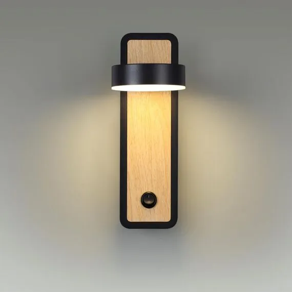 LUMION 5631/5WL LEDIO LN23 342 чёрный, под дерево Бра LED 5W 3000K 230Лм 220V LELAND, изображение 3