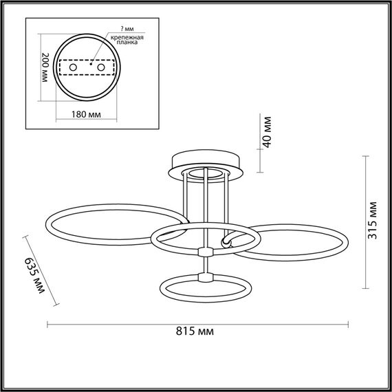 LUMION 5283/96CL LEDIO LN23 228 золотой, коричневый Люстра потолочная LED 96W 3000-6000K 4546Лм 220V URSULA, изображение 2