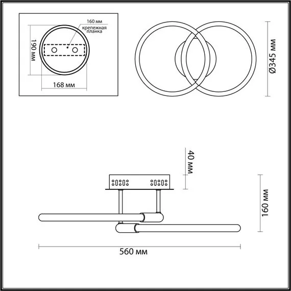 LUMION 6545/61CL LEDIO LN23 000 золотой, черный Люстра потолочная LED 33W 3000-6000K 4051Лм 220V LARA, изображение 2