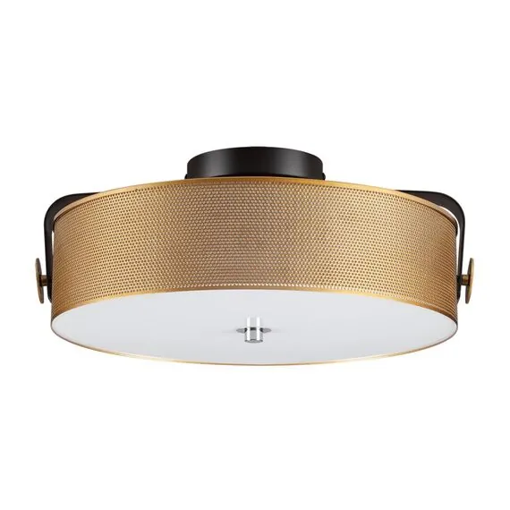 LUMION 6597/40L LEDIO LN25 158 черный, античная латунь/античная латунь металл/металл, стекло Потолочный светильник LED 40W 4000К 220V DRUMY