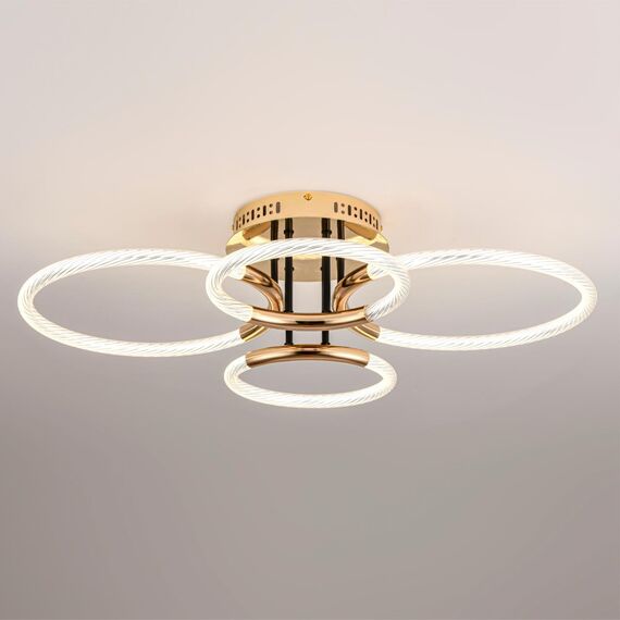 LUMION 6545/105CL LEDIO LN23 000 золотой, черный Люстра потолочная LED 54W 3000-6000K 7062Лм 220V LARA, изображение 3