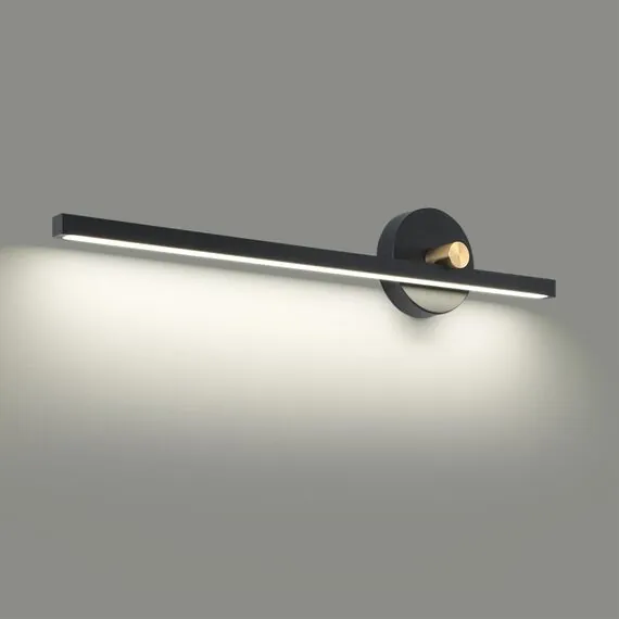 LUMION 6547/16WL LEDIO LN23 232 чёрный, золотой Светильник настенный LED 16W 4000K 560Лм 220V PARKER, изображение 2