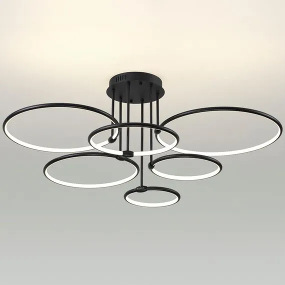 LUMION 6506/99CL LEDIO LN23 229 чёрный Люстра потолочная LED 156W 3000-6000K 9899Лм 220V URSULA, изображение 3
