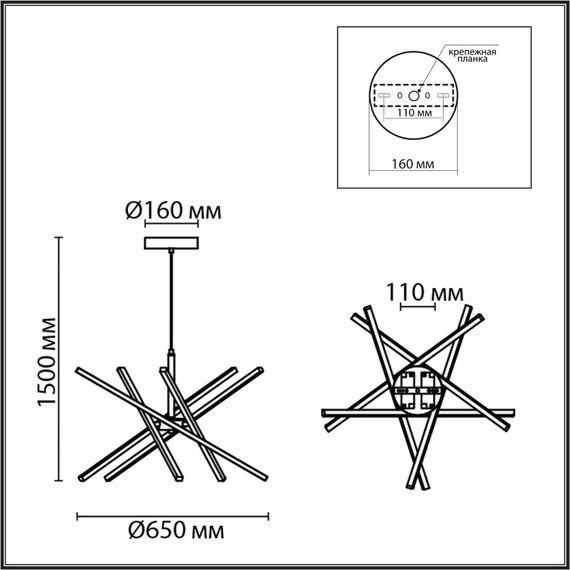 LUMION 6564/60L LEDIO LN25 234 золотой//металл/ Подвесной светильник LED 4000K 60W 220V PARKER, изображение 2