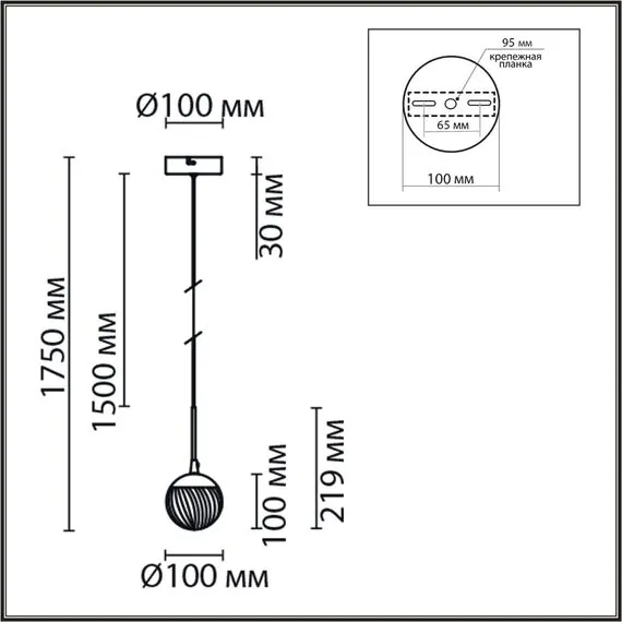 LUMION 8083/1A LEDIO LN25 320 золото/прозрачный, металл/акрил Подвесной светильник LED 1*3W 220V RIMINI, изображение 2