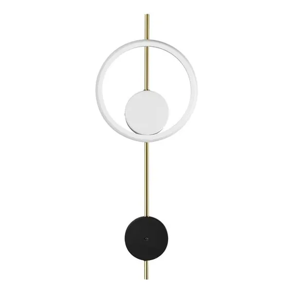 LUMION 5691/13WL LEDIO LN23 351 белый, чёрный, золотой Настенный светильник LED 13W 3000K 820Лм 220V MARQUE