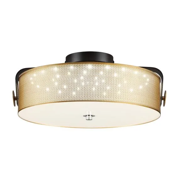 LUMION 6597/40L LEDIO LN25 158 черный, античная латунь/античная латунь металл/металл, стекло Потолочный светильник LED 40W 4000К 220V DRUMY, изображение 7