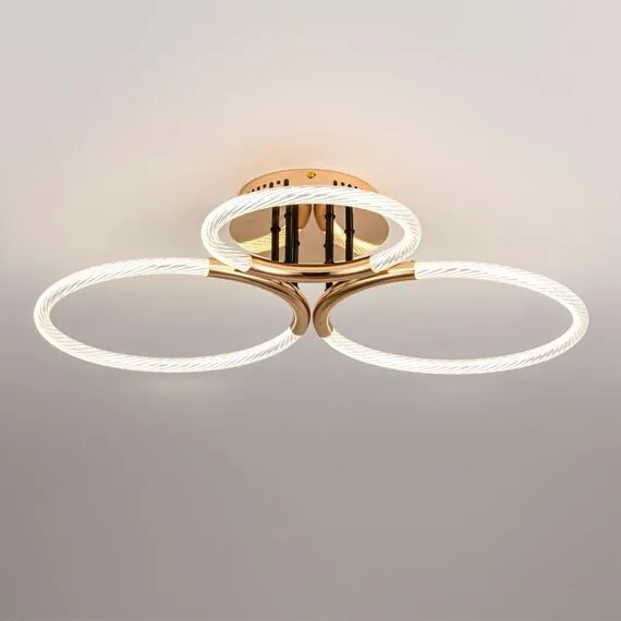 LUMION 6545/68CL LEDIO LN23 000 золотой, черный Люстра потолочная LED 43W 3000-6000K 6031Лм 220V LARA, изображение 3