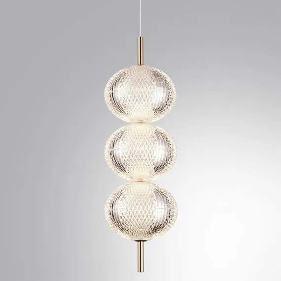 LUMION 6577/18L LEDIO LN24 золото/прозрачный/металл/пластик Подвес LED 18W 220V CAPRICE, изображение 3