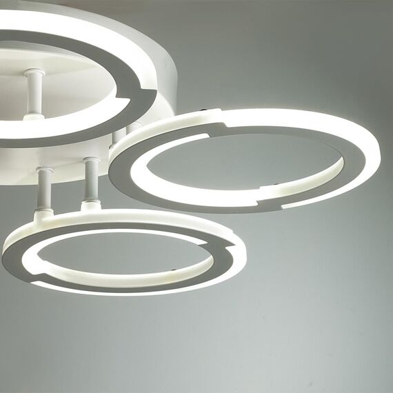 LUMION 8027/55CL LEDIO LN25 247 белый/белый, металл/акрил Потолочный светильник с ПДУ LED 55W 3000-6000К 220V KALIFA, изображение 10