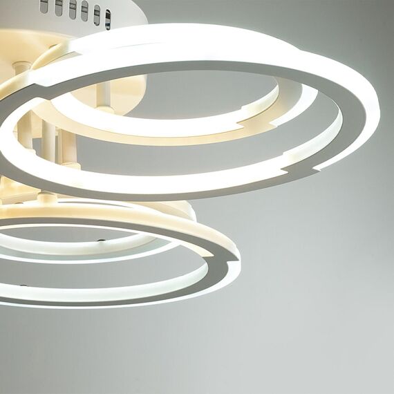 LUMION 8028/80CL LEDIO LN25 247 белый/белый, металл/акрил Потолочный светильник с ПДУ LED 80W 3000-6000К 220V OSAKA, изображение 10