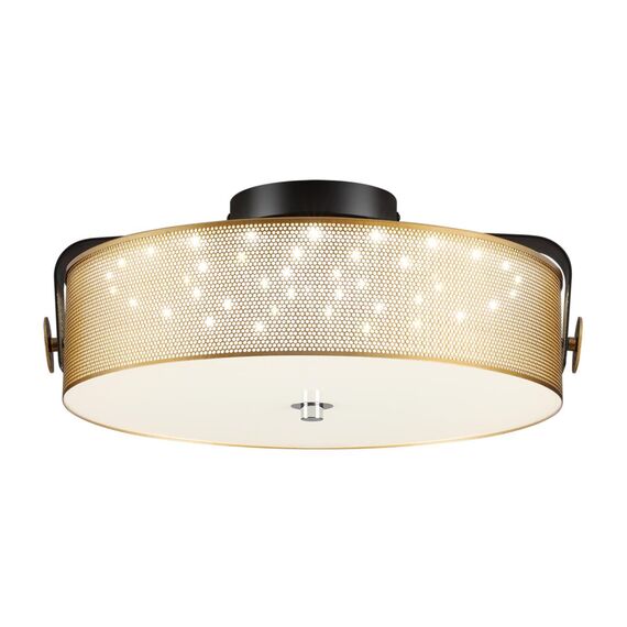 LUMION 6597/40L LEDIO LN25 158 черный, античная латунь/античная латунь металл/металл, стекло Потолочный светильник LED 40W 4000К 220V DRUMY, изображение 7