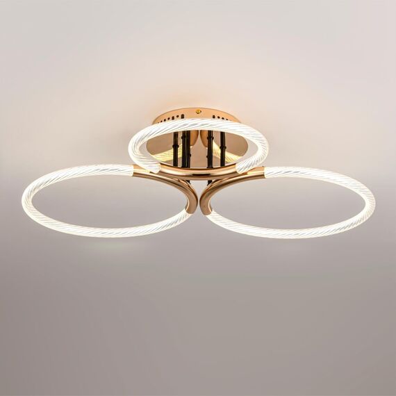 LUMION 6545/68CL LEDIO LN23 000 золотой, черный Люстра потолочная LED 43W 3000-6000K 6031Лм 220V LARA, изображение 3