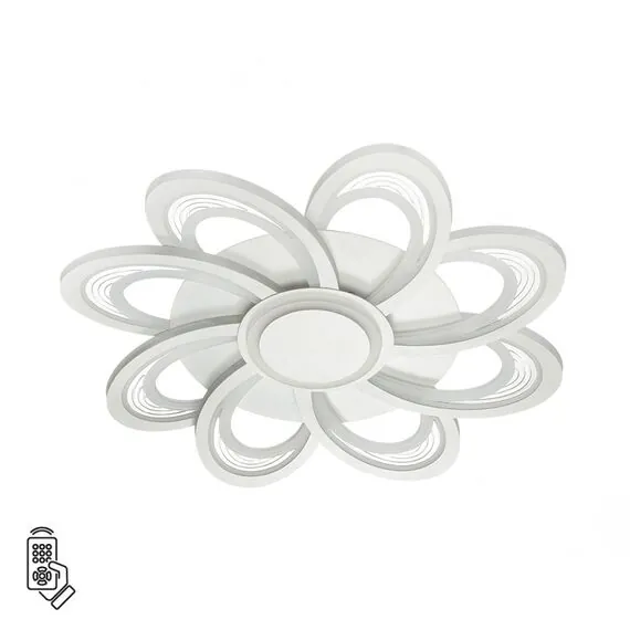 LUMION 8198/95L LEDIO LN25 белый, металл/акрил Потолочный светильник с пультом ДУ 3000-6000К LED 95W 220V MANILA