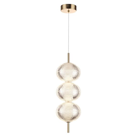LUMION 6577/18L LEDIO LN24 золото/прозрачный/металл/пластик Подвес LED 18W 220V CAPRICE, изображение 5